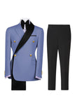 Sage Green 2 Piece Notch Lapel Double Breasted Men's Prom Suits