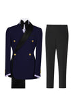 Sage Green 2 Piece Notch Lapel Double Breasted Men's Prom Suits