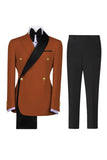Sage Green 2 Piece Notch Lapel Double Breasted Men's Prom Suits