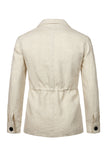 Beige Notch Lapel Single Breasted Men's Jacket