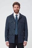 Beige Notch Lapel Single Breasted Men's Jacket
