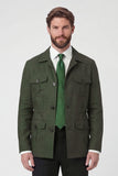 Beige Notch Lapel Single Breasted Men's Jacket
