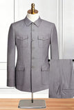 Black Single Breasted 2 Piece Men's Suits