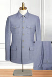 Black Single Breasted 2 Piece Men's Suits
