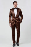 2 Piece Champagne Shawl Lapel One Button Men's Prom Suits