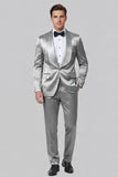 2 Piece Champagne Shawl Lapel One Button Men's Prom Suits