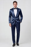 2 Piece Champagne Shawl Lapel One Button Men's Prom Suits