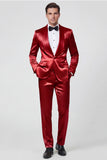 2 Piece Champagne Shawl Lapel One Button Men's Prom Suits