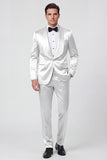 2 Piece Champagne Shawl Lapel One Button Men's Prom Suits