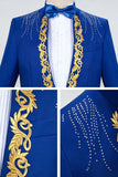 Black Shawl Lapel One Button Beaded Men's Prom Suits