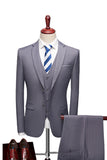 2 Piece Notch Lapel Dark Grey Single Breasted Men's Prom Suits