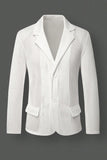Black Notch Lapel Single Breasted Men's Jacket