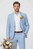 Notch Lapel Beige One Button 2 Piece Men's Wedding Suits