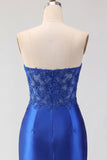 Red Satin Sweetheart Beaded Sheer Corset Homecoming Dress