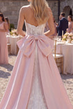Sparkly White Floral Sweetheart Mermaid Sweep Train Wedding Dress with Cape