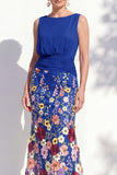 Dark Green Mermaid Bateau Neck 3D Floral Long Mother Of the Bride Dress