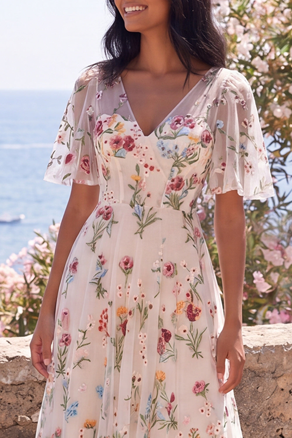 flutter sleeve corset dress Everlasting Corset Flutter Dress TandyWear