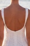 Ivory A Line Corset Lace Mini Dress
