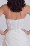 Strapless Corset Bodycon Lace Little White Dress