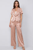 Peaked Lapel Dusty Rose 2 piece Women's Work Suits