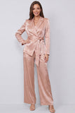 Dusty Rose Peaked Lapel 2 Piece Women's Suits