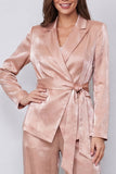 Dusty Rose Peaked Lapel 2 Piece Women's Suits