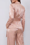 Dusty Rose Peaked Lapel 2 Piece Women's Suits