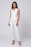 Ivory Lapel Single Breasted 2-piece Work Suits