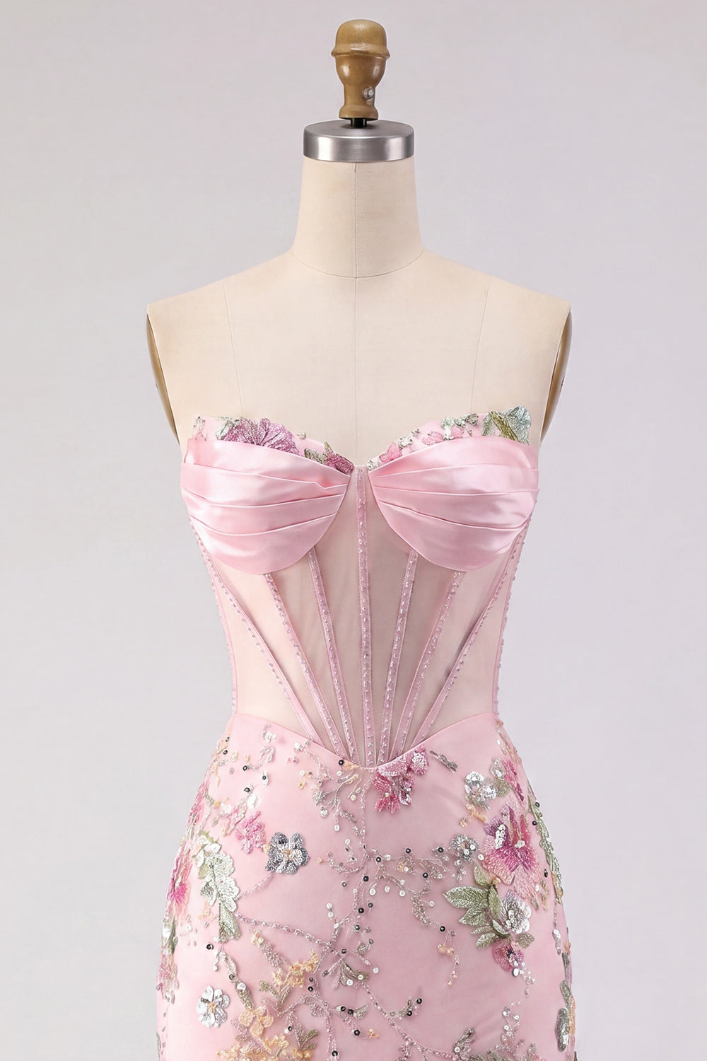 pink corset bodycon dress Aderyn Satin Corset Maxi Dress