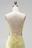Floral Embroidery Bodycon Spaghetti Straps Short Homecoming Dress