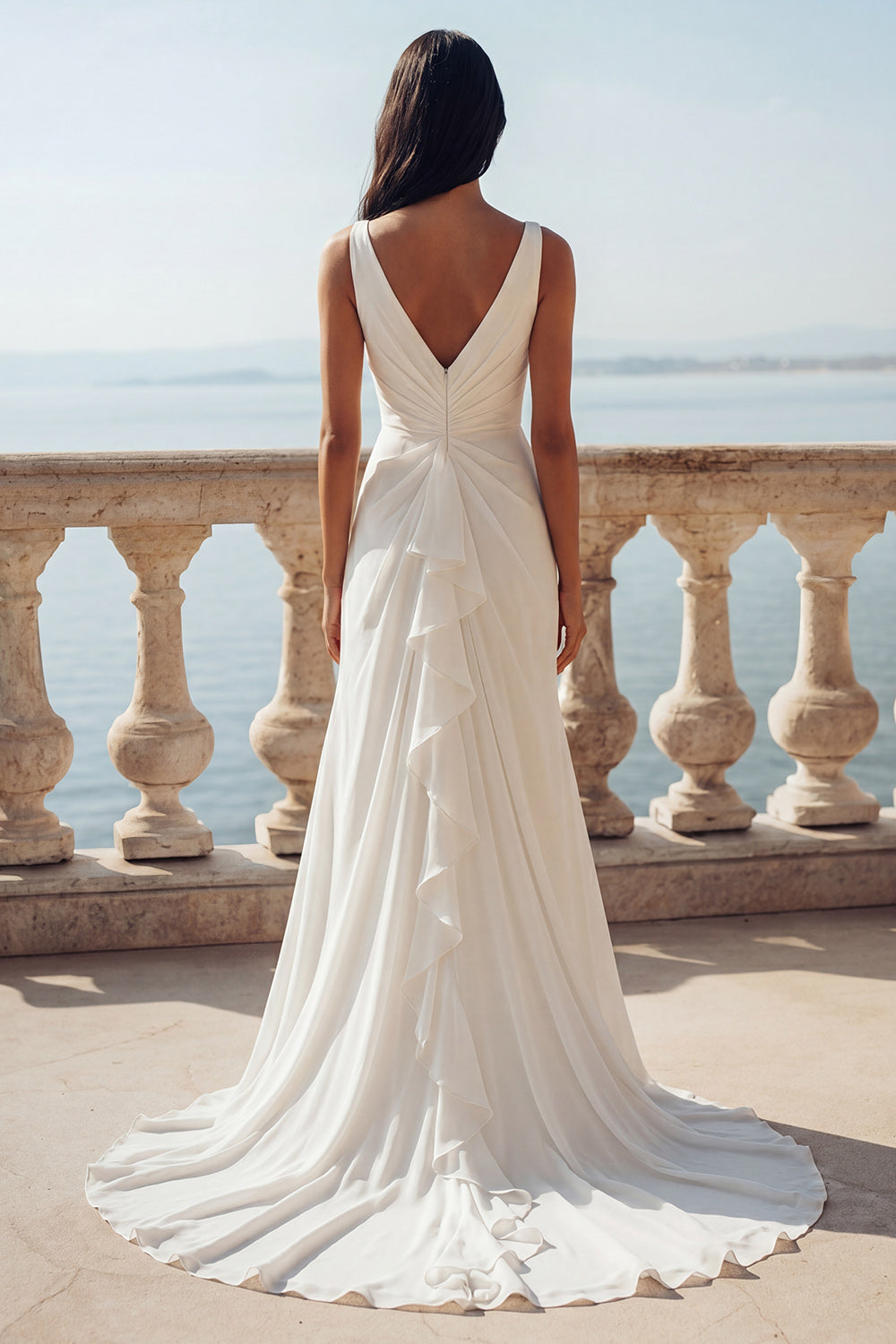 ruched bridal dress KissProm Strapless A-Line Satin Wedding in Ivory, Ivory / 4 satin fabric Zapaka Women Ivory Wedding Dress