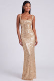 Square Neck Sequin Light Blue Mermaid Formal Dress