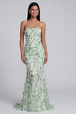 Light Green Mermaid Spaghetti Straps Formal Dress