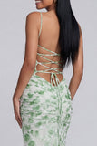 Light Green Mermaid Spaghetti Straps Formal Dress