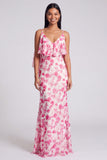 Mermaid Light Green Floral Maxi Dress