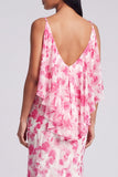 Mermaid Light Green Floral Maxi Dress