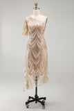 Saprkly Champagne Sequin Sheath Mother of the Bride Dress