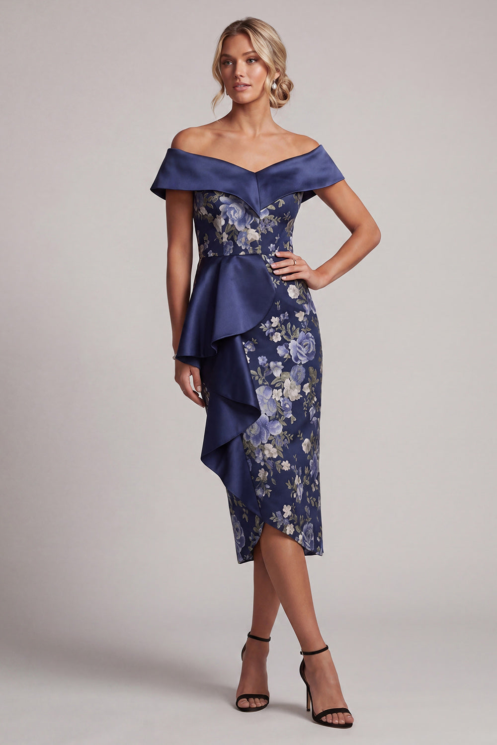 midi mother of the groom dresses for fall 18 Top Mother-of-the-Groom 2024 Navy Sizes Eva Fashion 5285 Short Pleated