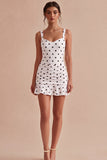 Black And White Polka Dots Bodycon Graduation Dress