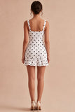 Black And White Polka Dots Bodycon Graduation Dress