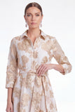 Champagne A-Line Jacquard Long Mother Of the Bride Dress with Belt