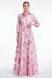 Champagne A-Line Jacquard Long Mother Of the Bride Dress with Belt