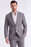 2 Piece Beige Single Breasted Peak Lapel Men's Suits