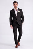 Light Khaki 2 Piece Peak Lapel Single Breasted Men Formal Suits