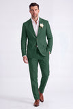 Light Khaki 2 Piece Peak Lapel Single Breasted Men Formal Suits