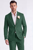 Light Khaki 2 Piece Peak Lapel Single Breasted Men Formal Suits