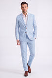 Light Khaki 2 Piece Peak Lapel Single Breasted Men Formal Suits