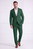 Light Khaki 2 Piece Notched Lapel Single Breasted Men Formal Suits