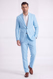 Light Khaki 2 Piece Notched Lapel Single Breasted Men Formal Suits