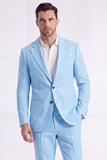 Light Khaki 2 Piece Notched Lapel Single Breasted Men Formal Suits